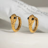 Women's Fashion Snake Earrings Stainless Steel With Pvd Furnace Vacuum Real Gold Plating Animal Design