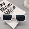 Women's Fashion Square Small Frame Fluorescent Green Sunglasses With Full Frame In Light Luxury Style Frame Material Pc Lens Material Resin
