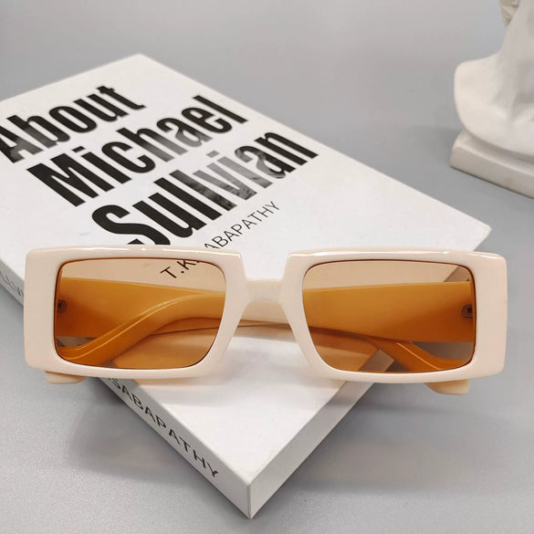 Women's Fashion Square Small Frame Fluorescent Green Sunglasses With Full Frame In Light Luxury Style Frame Material Pc Lens Material Resin