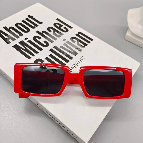 Women's Fashion Square Small Frame Fluorescent Green Sunglasses With Full Frame In Light Luxury Style Frame Material Pc Lens Material Resin