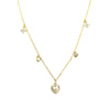 Women's Fashion Stacked Heartshaped Clavicle Necklace S925 Silver Ochain With Electroplating