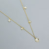 Women's Fashion Stacked Heartshaped Clavicle Necklace S925 Silver Ochain With Electroplating