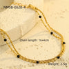 Women's Fashion Stainless Steel And 18K Gold Stacked Bracelets With Colorful Rice Beads And Electroplating Treatment