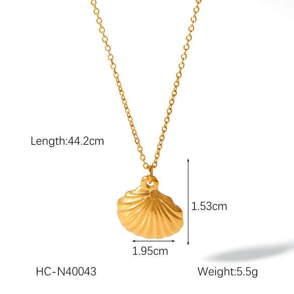 Women's Fashion Stainless Steel And Titanium Steel Necklace With Joker Rose Baimang Star Moon Scallop And Geometric Patterns Electroplated