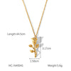 Women's Fashion Stainless Steel And Titanium Steel Necklace With Joker Rose Baimang Star Moon Scallop And Geometric Patterns Electroplated