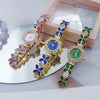 Women's Fashion Stainless Steel Flowershaped Bracelet Watch