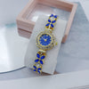 Women's Fashion Stainless Steel Flowershaped Bracelet Watch
