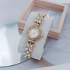 Women's Fashion Stainless Steel Flowershaped Bracelet Watch