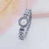 Women's Fashion Stainless Steel Flowershaped Bracelet Watch