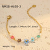 Women's Fashion Stainless Steel Geometric Beaded Bracelet With Electroplating Treatment