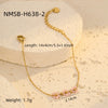 Women's Fashion Stainless Steel Geometric Beaded Bracelet With Electroplating Treatment