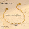 Women's Fashion Stainless Steel Geometric Beaded Bracelet With Electroplating Treatment
