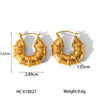 Women's Fashion Stainless Steel Geometric Hollow Electroplated Allmatch Nonfading Earrings