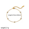 Women's Fashion Stainless Steel Heart Shaped Electroplated Bracelet And Anklet Jewelry