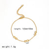 Women's Fashion Stainless Steel Heart Shaped Electroplated Bracelet And Anklet Jewelry