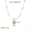 Women's Fashion Stainless Steel Necklace With Electroplating Pearl Chain And Rose Flower Pendant