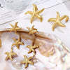 Women's Fashion Starfish 316L Stainless Steel Electroplated Earrings Ocean Series