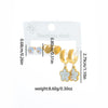 Women's Fashion Steel Heart And Flower Shaped Electroplated Earrings