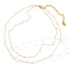 Women's Fashion Sweet Style 316L Stainless Steel Stars Pearl Clavicle Chain Necklace With Electroplating