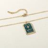 Women's Fashion Tarot Star Geometric Titanium Steel Necklace With Dripping Oil Process