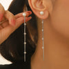 Women's Fashion Tassel Earrings Copper Heart Drop Shape Geometric Electroplated