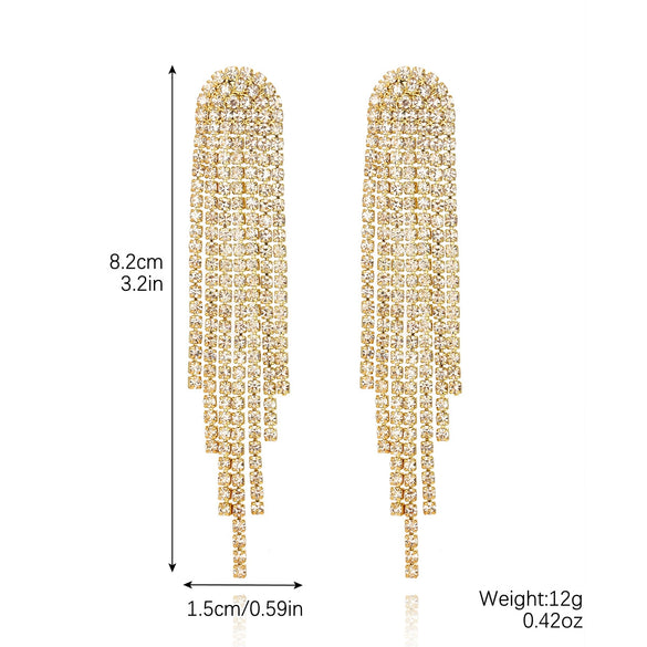 Women's Fashion Tassel Earrings Copper Heart Drop Shape Geometric Electroplated