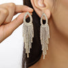 Women's Fashion Tassel Earrings Copper Heart Drop Shape Geometric Electroplated