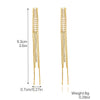 Women's Fashion Tassel Earrings Copper Heart Drop Shape Geometric Electroplated