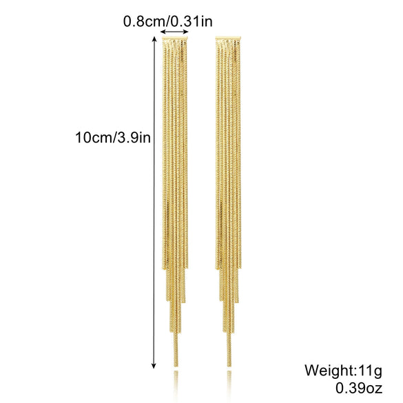Women's Fashion Tassel Earrings Copper Heart Drop Shape Geometric Electroplated