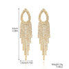 Women's Fashion Tassel Earrings Copper Heart Drop Shape Geometric Electroplated