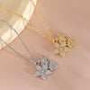 Women's Fashion Temperament Clavicle Chain Jewelry Copper Material Flower And Animal Pattern Electroplating Process