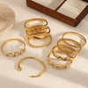 Women's Fashion Temperament Widesided Stainless Steel Bracelet With Geometric Pattern And Electroplating Process