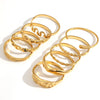 Women's Fashion Temperament Widesided Stainless Steel Bracelet With Geometric Pattern And Electroplating Process