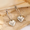 Women's Fashion Three Dimensional Exaggerated Heart Shaped Ccb Earrings With Electroplating