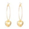 Women's Fashion Three Dimensional Exaggerated Heart Shaped Ccb Earrings With Electroplating