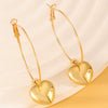 Women's Fashion Three Dimensional Exaggerated Heart Shaped Ccb Earrings With Electroplating