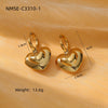 Women's Fashion Titanium Steel And 18K Gold Electroplated Earrings