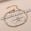 Women's Fashion 316L Stainless Steel Diamondstudded Bracelet Necklace With Roman Numerals Element And Electroplating