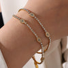 Women's Fashion 316L Stainless Steel Diamondstudded Bracelet Necklace With Roman Numerals Element And Electroplating