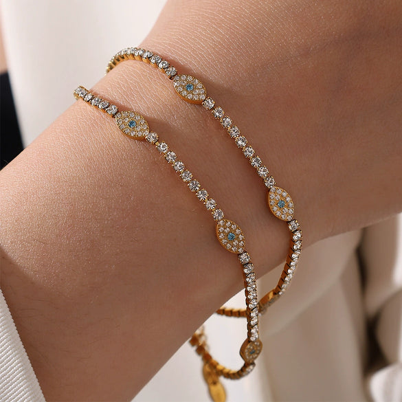 Women's Fashion 316L Stainless Steel Diamondstudded Bracelet Necklace With Roman Numerals Element And Electroplating
