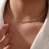 Women's Fashion 316L Stainless Steel Diamondstudded Bracelet Necklace With Roman Numerals Element And Electroplating