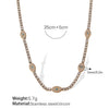 Women's Fashion 316L Stainless Steel Diamondstudded Bracelet Necklace With Roman Numerals Element And Electroplating