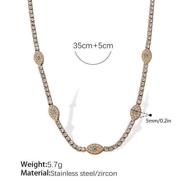 Women's Fashion 316L Stainless Steel Diamondstudded Bracelet Necklace With Roman Numerals Element And Electroplating