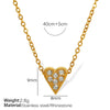 Women's Fashion 316L Stainless Steel Four Leaf Clover Cross Geometric Shape Necklace With Electroplating