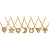 Women's Fashion 316L Stainless Steel Four Leaf Clover Cross Geometric Shape Necklace With Electroplating