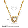 Women's Fashion 316L Stainless Steel Four Leaf Clover Cross Geometric Shape Necklace With Electroplating