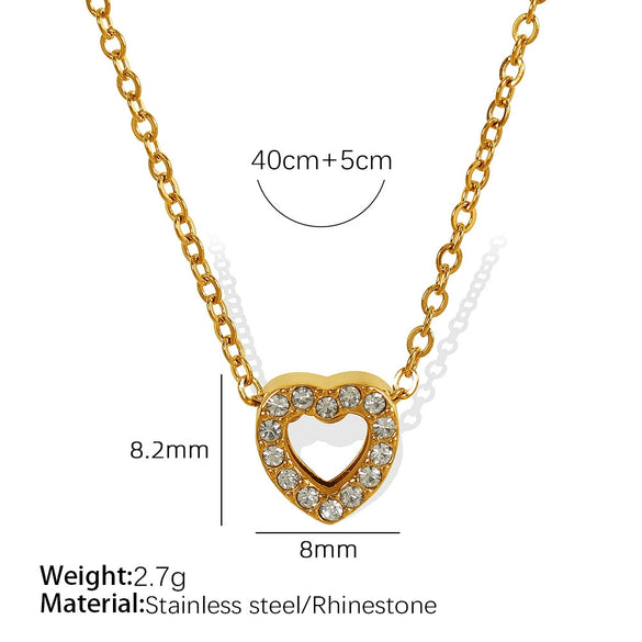 Women's Fashion 316L Stainless Steel Four Leaf Clover Cross Geometric Shape Necklace With Electroplating