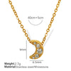 Women's Fashion 316L Stainless Steel Four Leaf Clover Cross Geometric Shape Necklace With Electroplating