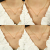 Women's Fashion 316L Stainless Steel Four Leaf Clover Cross Geometric Shape Necklace With Electroplating