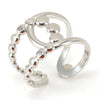 Women's Fashion Titanium Steel Geometric Hollow Opening Adjustable Ring With Electroplating
